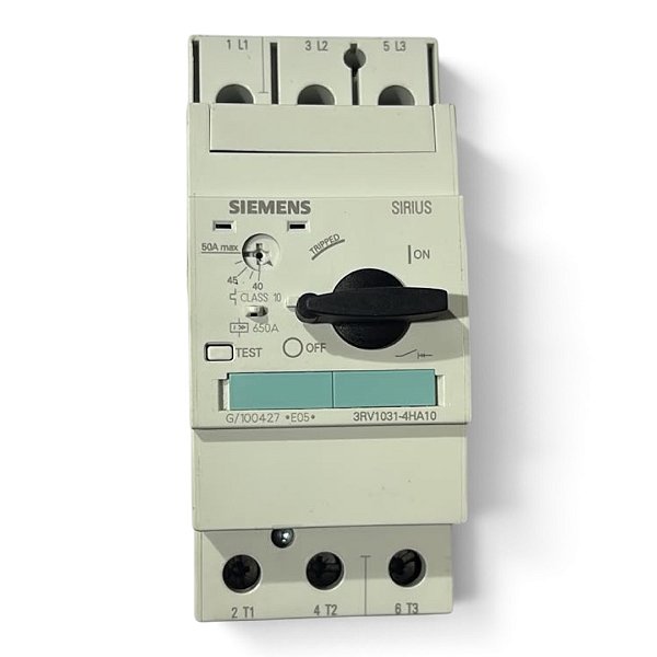 Disjuntor 3rv1031 4ha10 Ajuste 40a 50 A Motor Siemens