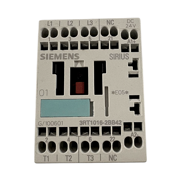 Contator Tripolar Siemens - 3RT1016-2BB42 9A 24VDC