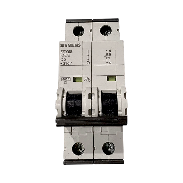 Disjuntor Bipolar 2A Siemens 5SY6502-7 C2