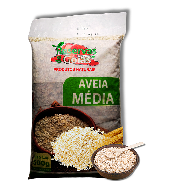 Aveia Média 500g – Cajuzin