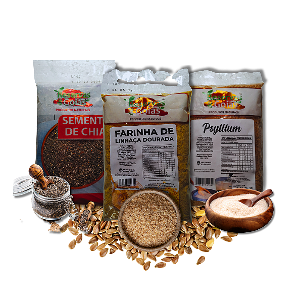 Combo Nutritivo – Cajuzin (Chia + Linhaça Dourada + Psyllium)