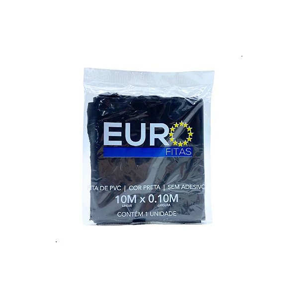 Fita de Pvc para Instalação de Ar Condicionado 10mx0,10m - Preta