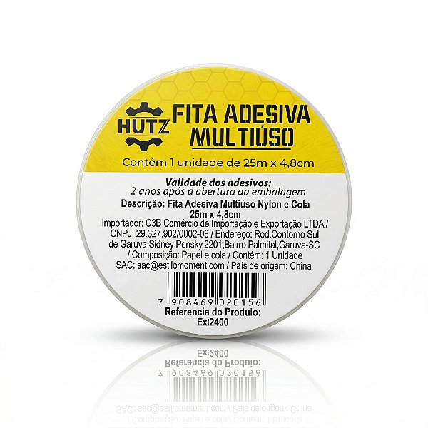 Fita Silver Tape Adesiva Multiúso 25m x 4,8cm Hutz