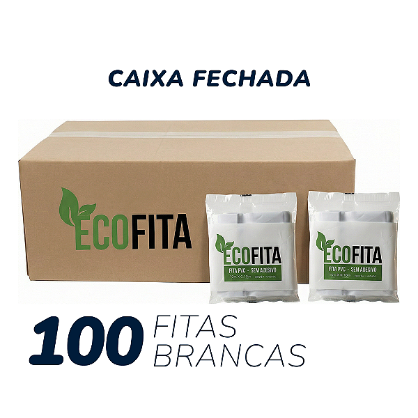 Kit 100 Fitas PVC Ar Condicionado 100mm x 10m Branca EcoFita
