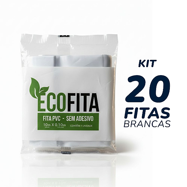 Kit 20 Fitas PVC Ar Condicionado 100mm x 10m Branca EcoFita