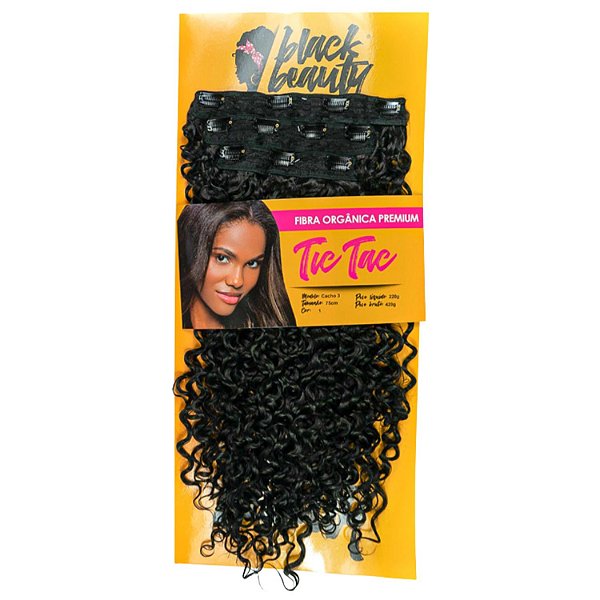 Aplique de Fibra Orgânica Tic Tac Cacho 3 75Cm - Cor 01