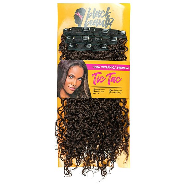 Aplique de Fibra Orgânica Tic Tac Cacho 3 75Cm - Cor 04