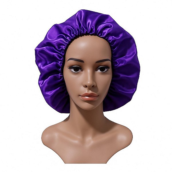 Touca de Cetim Dupla Face Tamanho Unico - Roxo