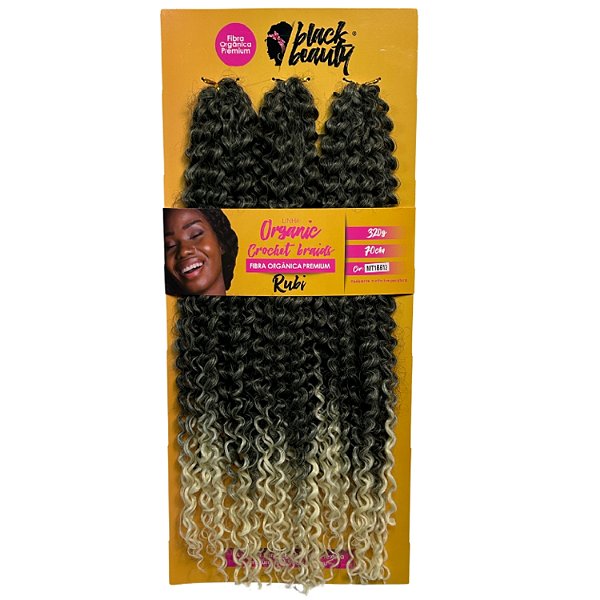 Cabelo de Fibra Sintética Crochet Rubi 70cm - Cor MT1B/613