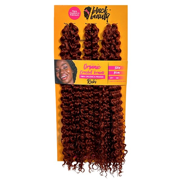 Cabelo de Fibra Sintética Crochet Rubi 70cm - Cor 350