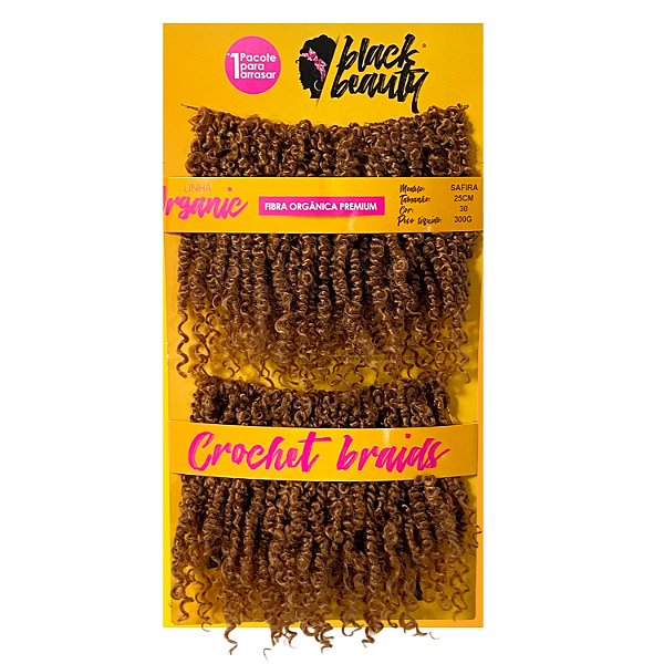 Cabelo de Fibra Sintética Crochet Safira 25cm - Cor 30