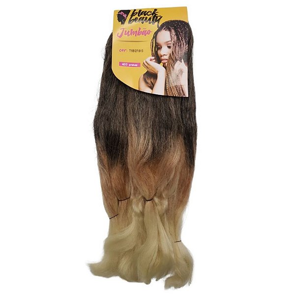 Cabelo Fibra Sintética Jumbão 51" 400g  - Cor T1B/27/613 #off