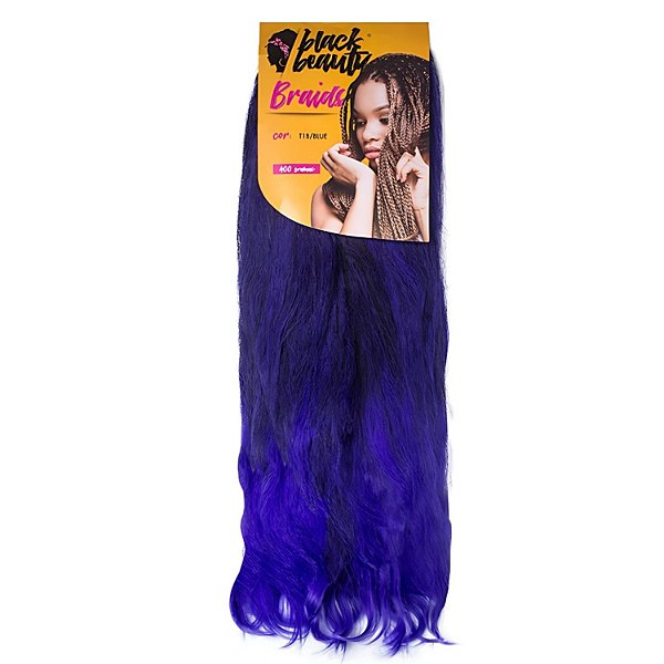 Cabelo Fibra Sintética Jumbão 51" COLORS 400g - Cor T1B/BLUE #off