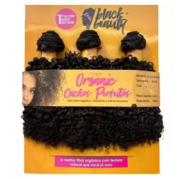 Cabelo de Fibra Orgânica Black Incrivel 30cm - Cor 4