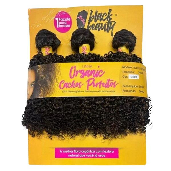 Cabelo de Fibra Orgânica Black Incrível 30cm - Cor SP2/4/30