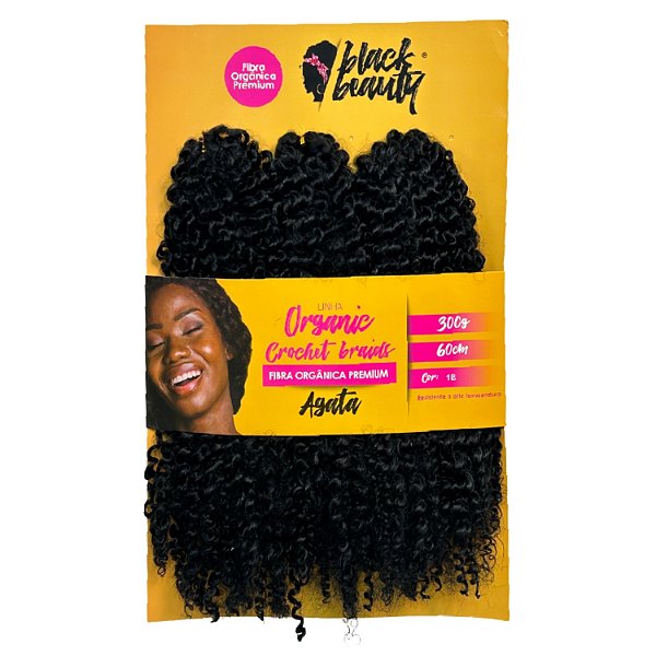 Cabelo de Fibra Orgânica Crochet Braid Agata 60cm - Cor 1B