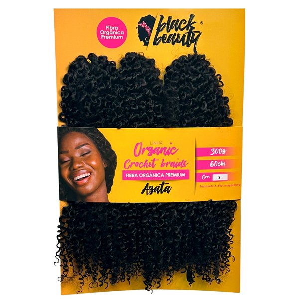 Cabelo de Fibra Orgânica Crochet Braid Agata 60cm - Cor 02