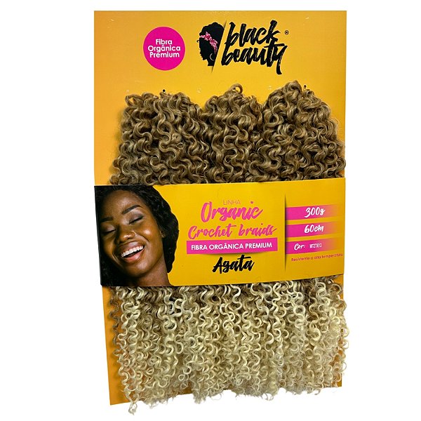 Cabelo de Fibra Orgânica Crochet Braid Agata 60cm - Cor MT27/613