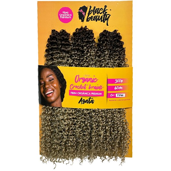 Cabelo de Fibra Orgânica Crochet Braid Agata 60cm - Cor TTPN4