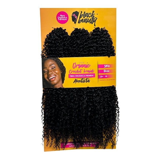 Cabelo de Fibra Orgânica Crochet Braid Ametista 80cm - Cor 1B