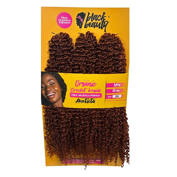 Cabelo de Fibra Orgânica Crochet Braid Ametista 80cm - Cor 350