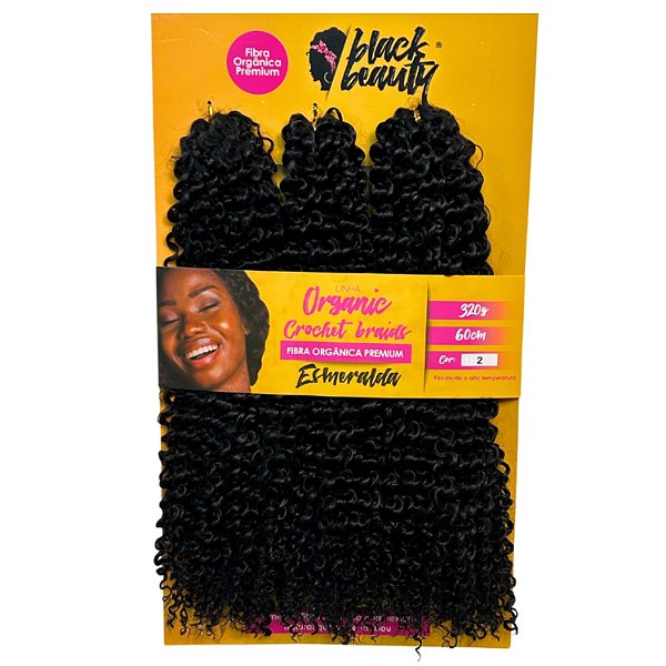 Cabelo de Fibra Orgânica Crochet Esmeralda 60cm - Cor 02