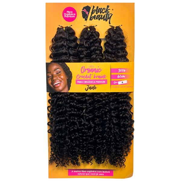 Cabelo de Fibra Orgânica Crochet Jade 60cm - Cor 4