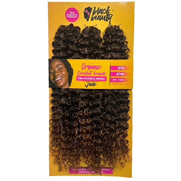 Cabelo de Fibra Orgânica Crochet Jade 60cm - Cor MT1B/30