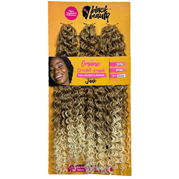 Cabelo de Fibra Orgânica Crochet Jade 60cm - Cor MT27/613