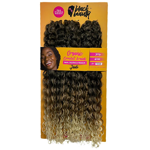 Cabelo de Fibra Orgânica Crochet Jade 60cm - Cor TT2/27/613