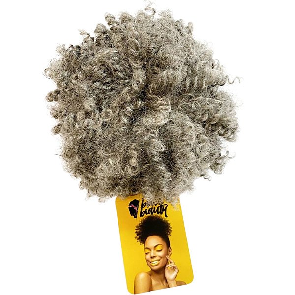Coque Afro Puff Orgânica - Cor Grey 10