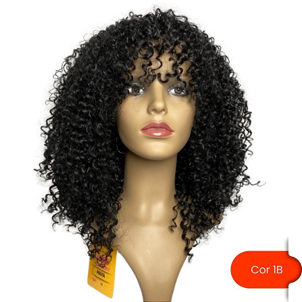 Peruca Wig de Fibra Orgânica Maya 33cm - Cor 1B