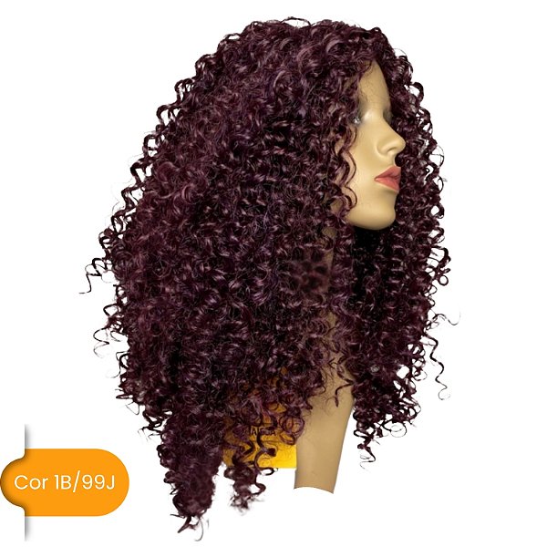 Peruca Wig de Fibra Sintética Rhaissa 60Ccm - Cor 1B/99J