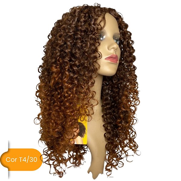 Peruca Wig de Fibra Sintética Rhaissa 60Ccm - Cor T4/30