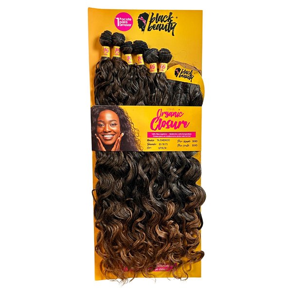 Cabelo de Fibra Orgânica Closure Ta Babado 65 75cm - Cor MT1B/30
