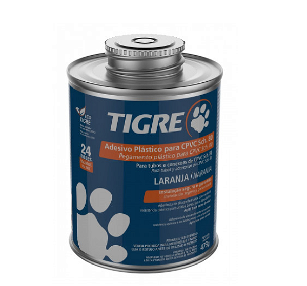 Adesivo Plastico Industrial para CPVC e PVC-U Sch-80 - 473ml - Tigre