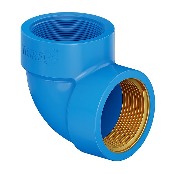 Joelho 90º Roscável com Bucha de Latão 3/4" x 1/2" Tigre