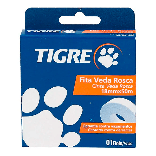 Fita Veda Rosca 18mm x 50 Metros Tigre