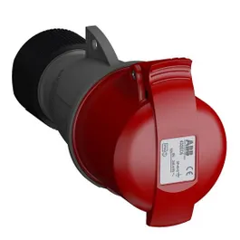 Acoplamento Com Prensa Cabos 3p+T 380- 415v 32a Ip44 6h Vermelho 332ec6 Abb