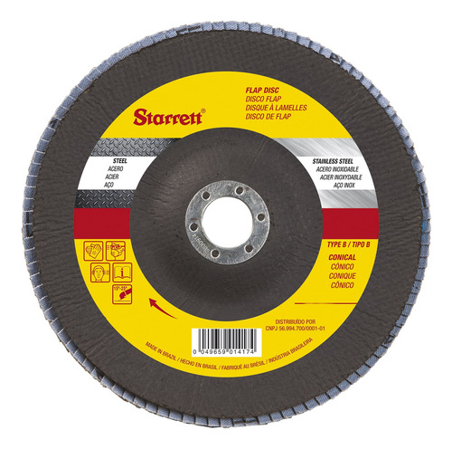 Disco Flap 4.1/2 X 7/8 G60 Starrett