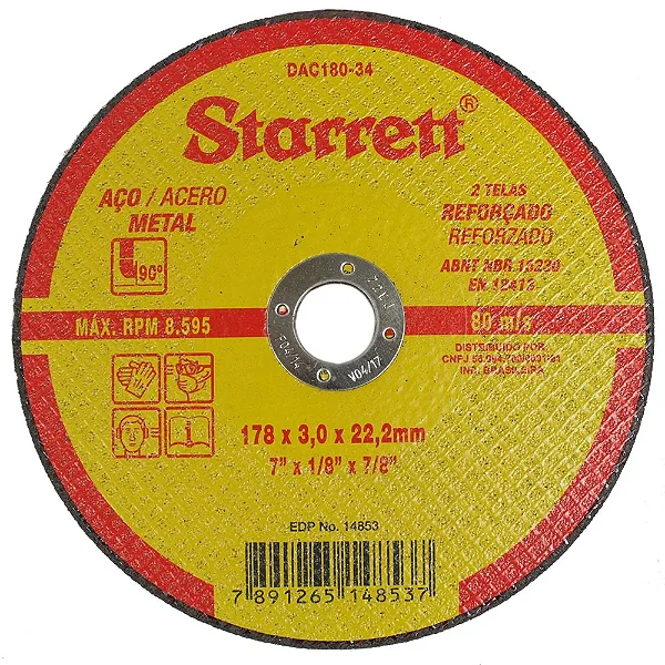 Disco de Corte de Aço Starrett