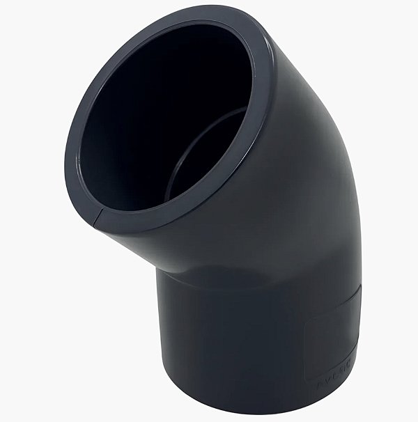 Joelho 45º PVC-U PN16 6" SCH80 Solda - Aqua Plastic