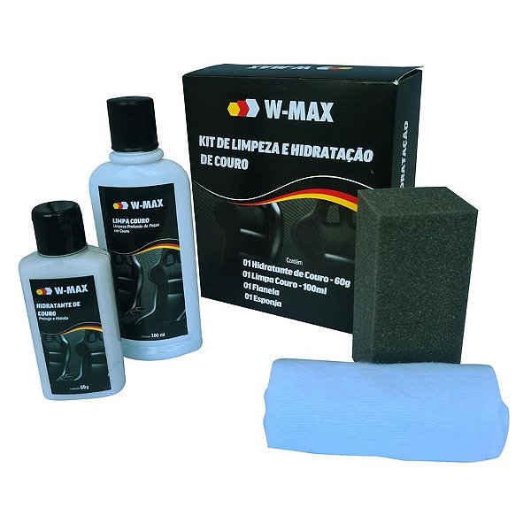 Kit para Limpeza e Hidratação de Couro com 4 Peças W-MAX - Wurth