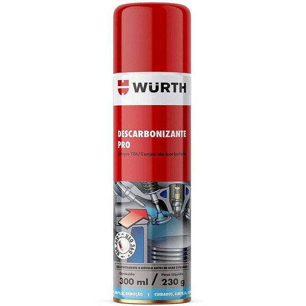 Descarbonizante PRO Limpa TBI/ Corpo de Borboleta 300ml/230g - Wurth