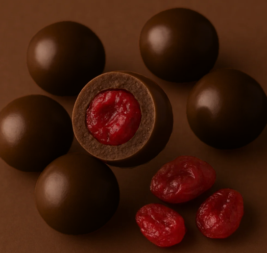 Drageado de Cranberry Meio Amargo