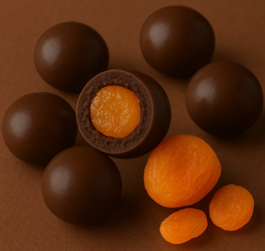 Drageado de Damasco Meio Amargo