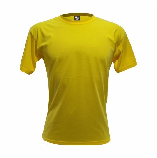 Camiseta Adulto Amarelo Canário em Algodão Penteado Fio 30.1 – Premium