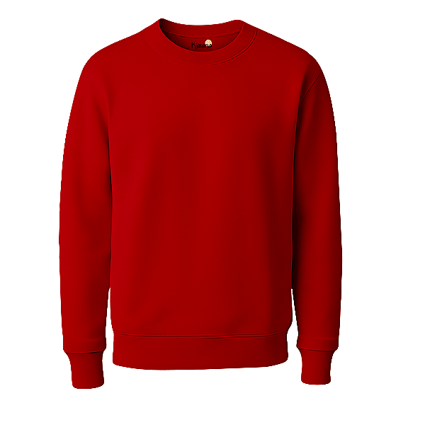 Moletom Blusão vermelho em Moletom 3 Cabos Peluciado Adulto