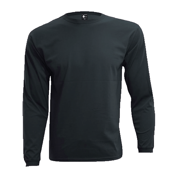 Camiseta Adulto M.Longa Cinza Chumbo em Algodão Penteado Fio 30.1 – Premium