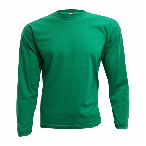 Camiseta Adulto M.Longa Verde Bandeira em Algodão Penteado Fio 30.1 – Premium